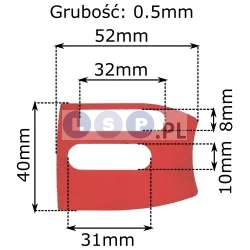 Uszczelka pod prowadnicę 40x50mm