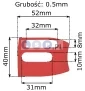 Uszczelka pod prowadnicę 40x50mm