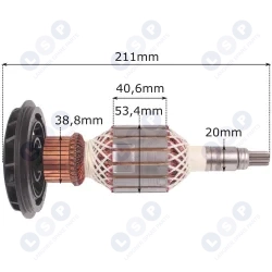 Wirnik do BOSCH GSH11E GBH11E + szczotki