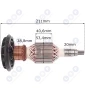 Wirnik do BOSCH GSH11E GBH11E + szczotki