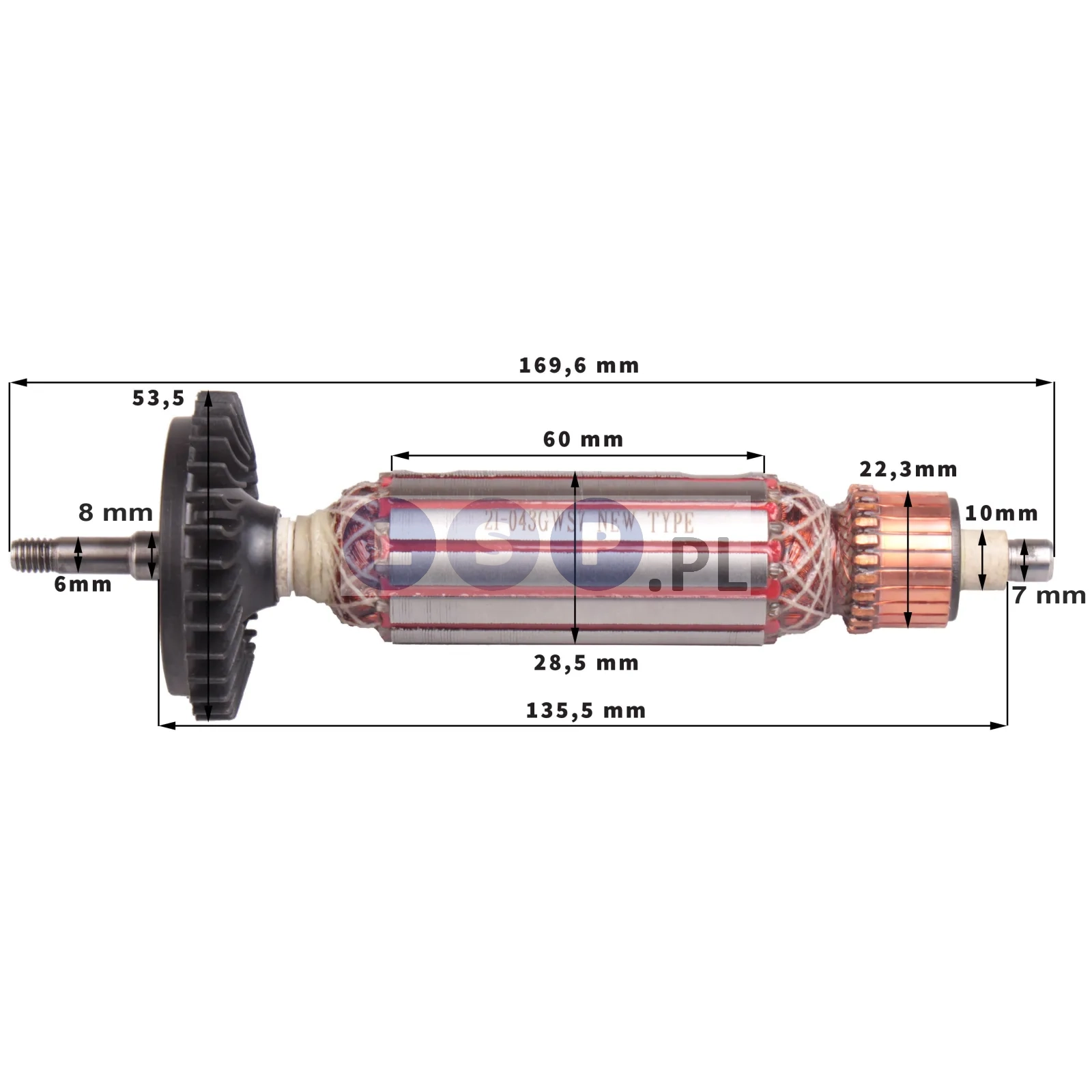 Wirnik do BOSCH GWS 7-115 7-125 GEF 7E 1619P05210