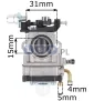 Gaźnik 15 MM do kosy spalinowej łącznik