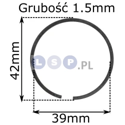 Pierścienie tłoka 40mm kosy spalinowej 