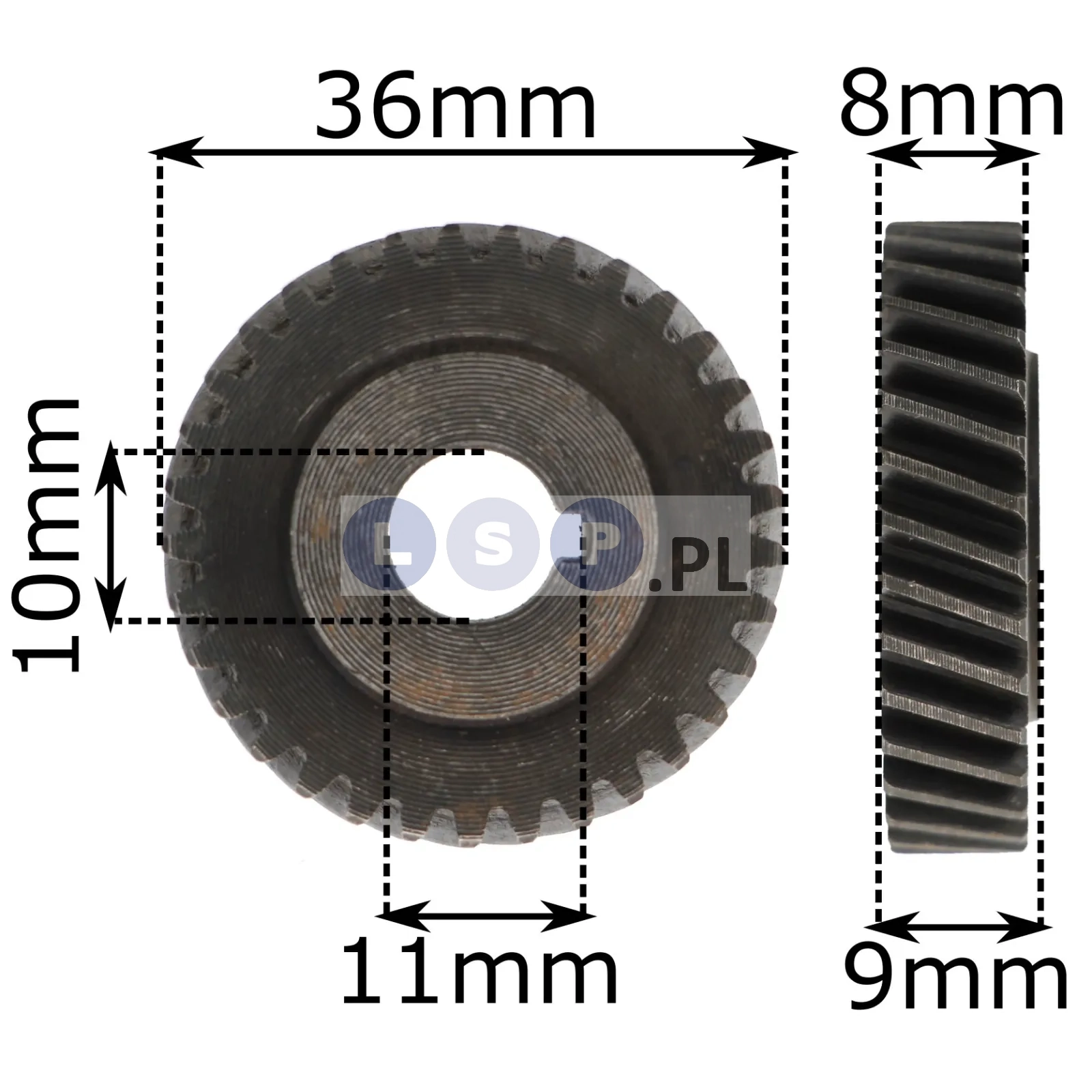 Koło zębate do wiertarki 36x10x9mm zębatka 33zęby