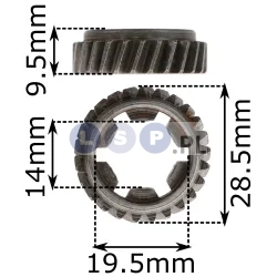 Koło zębate do wiertarki 28.5x14x9.5mm 25 zębów zębatka