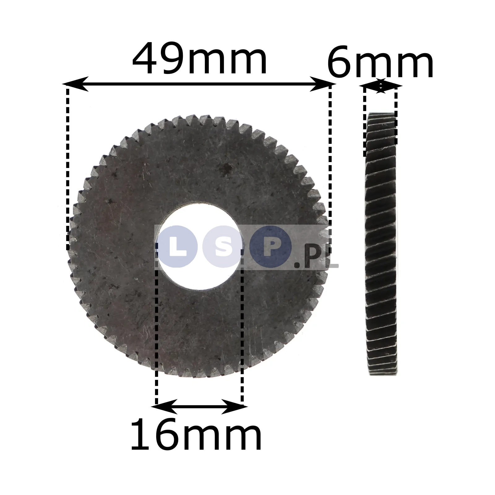 Koło zębate do wiertarki 49x16x6mm 57 zębów zębatka