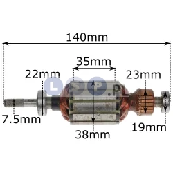 Pordzewiały wirnik do kosy dł. 140mm pak. 38X35mm podkaszarki