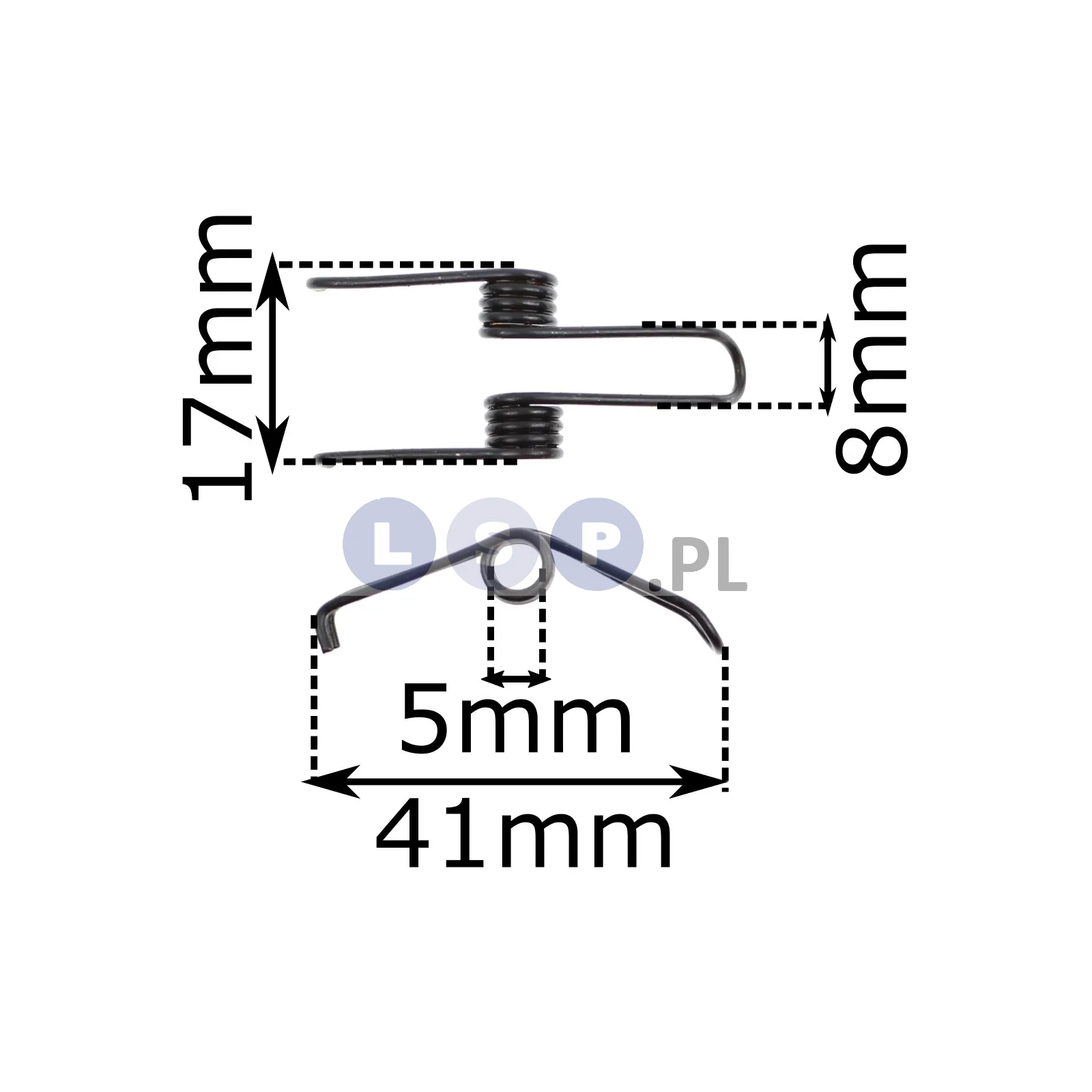 Sprężyna klapy kosza do kosiarki 18x42x5mm nac demon i wielu innych