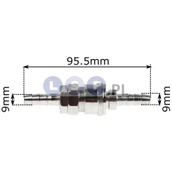 Szybkozłączka do termoregulacji form wtryskowych ½” na przewód 9mm