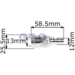 Szybkozłączka do termoregulacji form wtryskowych ½” na przewód 12mm