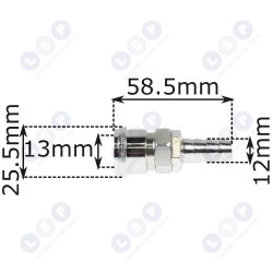 Szybkozłączka do termoregulacji form wtryskowych ½” na przewód 12mm