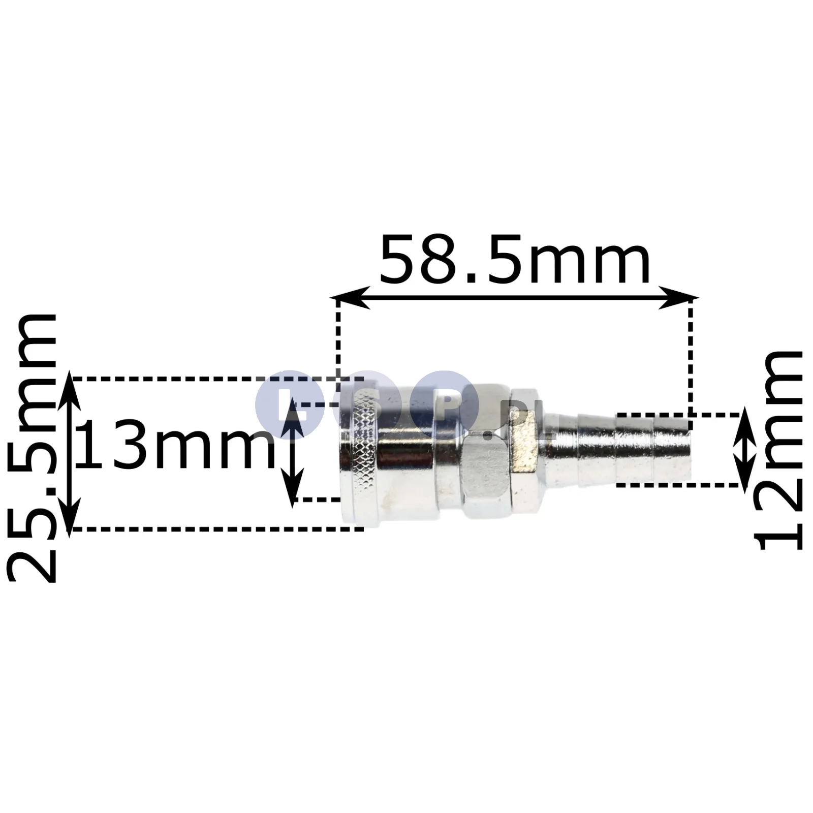 Szybkozłączka do termoregulacji form wtryskowych ½” na przewód 12mm