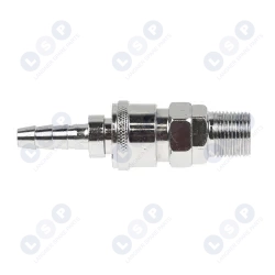 Szybkozłączka do termoregulacji form wtryskowych ½” na przewód 9mm gwint 16.5mm 7/16”