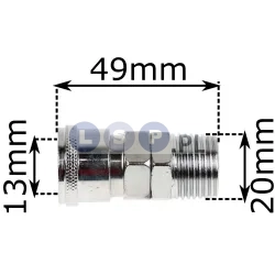 Szybkozłączka żeńska do termoregulacji form wtryskowych ½” gwint 13/16”