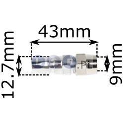 Szybkozłączka męska do termoregulacji form wtryskowych ½” na przewód 9mm z nakrętką 1/2”