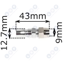 Szybkozłączka męska do termoregulacji form wtryskowych ½” na przewód 9mm z nakrętką 1/2”