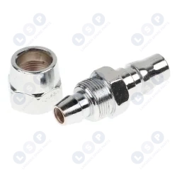 Szybkozłączka męska do termoregulacji form wtryskowych ½” na przewód 11mm z nakrętką 5/8”
