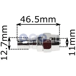 Szybkozłączka męska do termoregulacji form wtryskowych ½” na przewód 11mm z nakrętką 5/8”