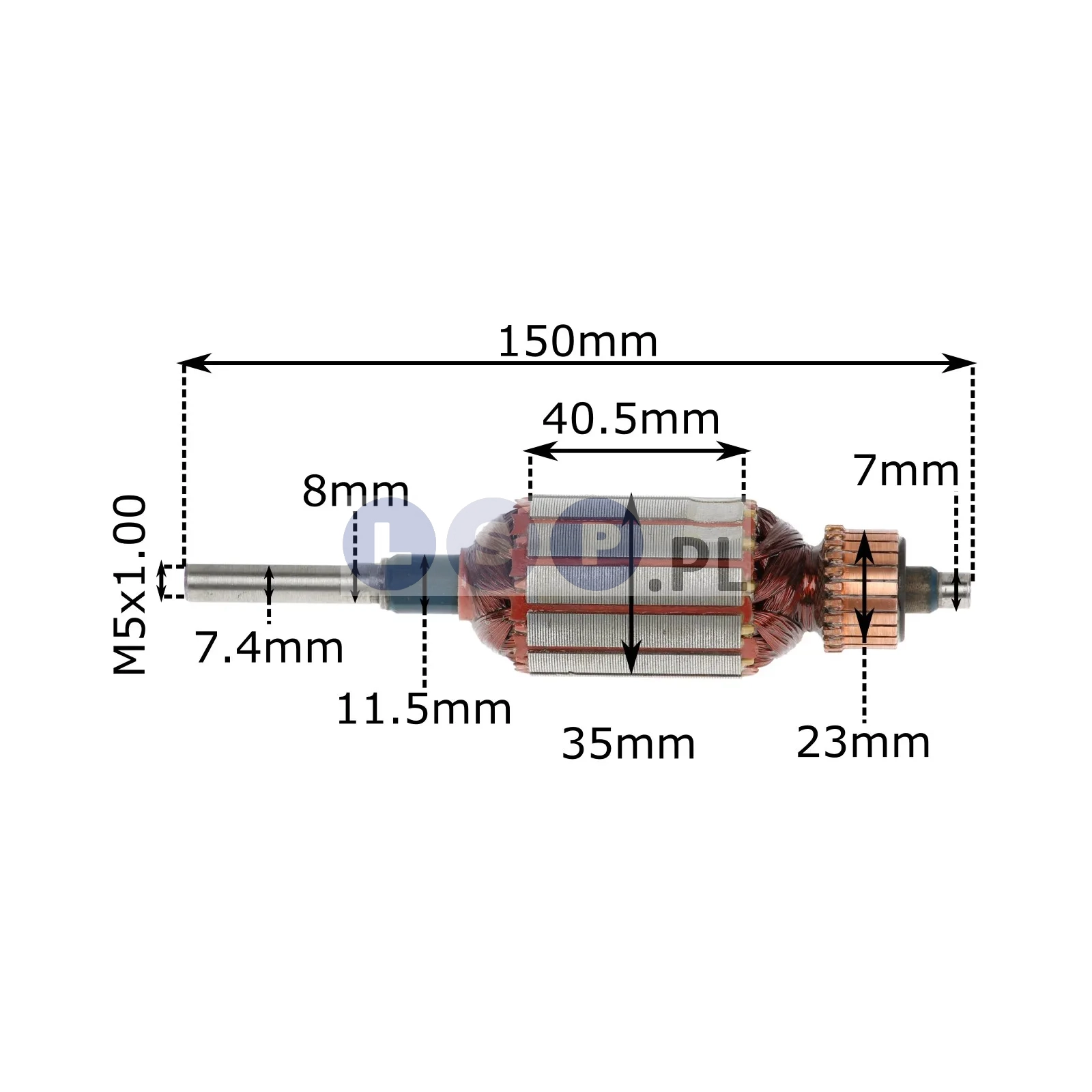 Wirnik do szlifierki mimośrodowej dł.150mm 