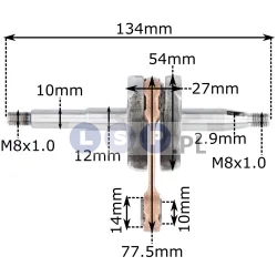 Wał korbowy do 3800 piły spalinowej nac 10mm