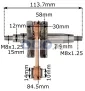 Wał korbowy do kosy 44-5 podkaszarki spalinowej chińskiej 10mm