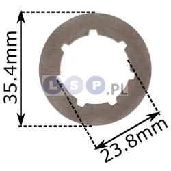 Zębatka pływająca 3/8"-7 (duża)