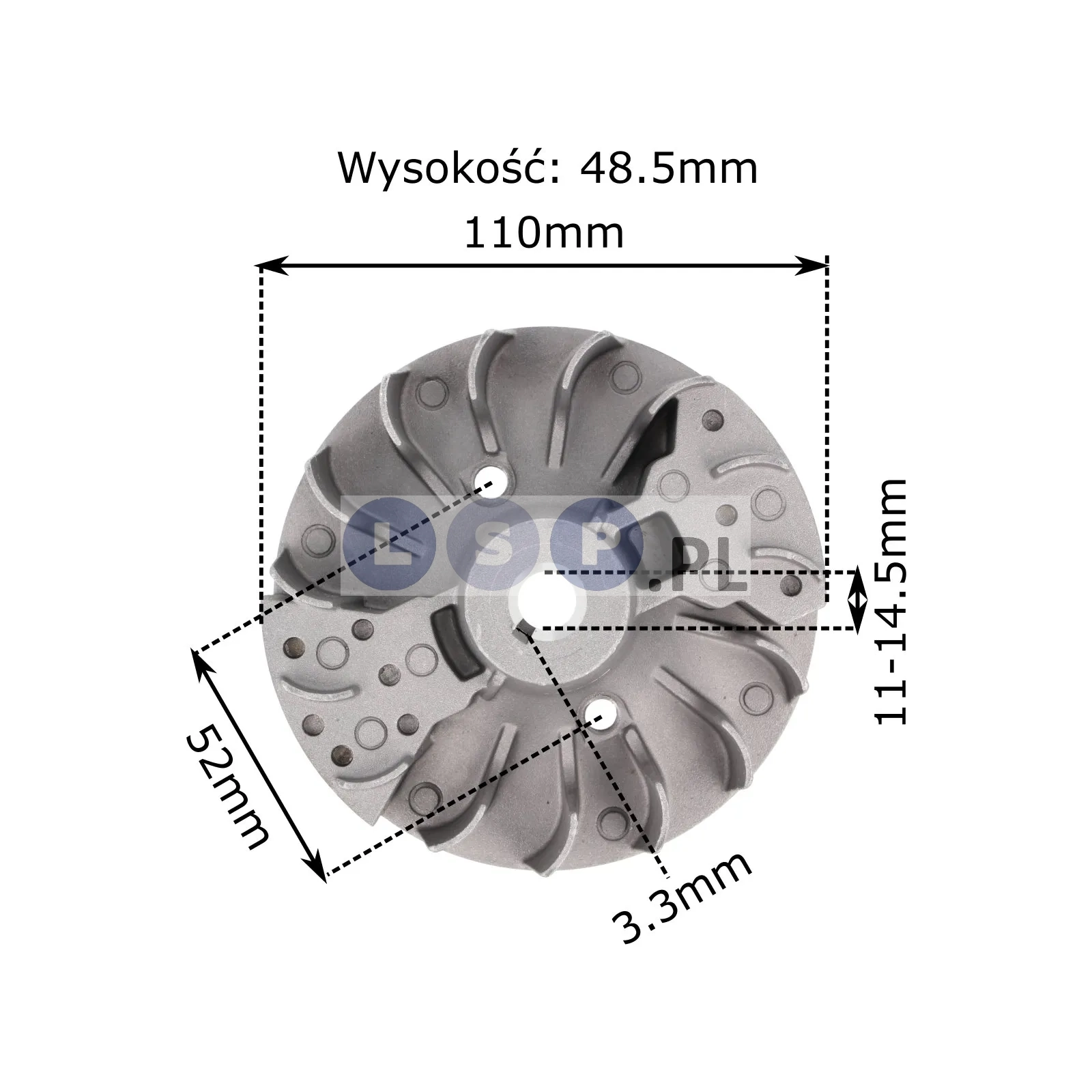 Magneto do kosy 43 52 110mm 11-14.5mm koło magnesowe