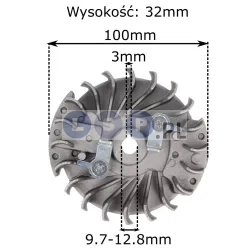 Magneto do Pilarki chińskiej 5200 NAC koło magnesowe 100mm