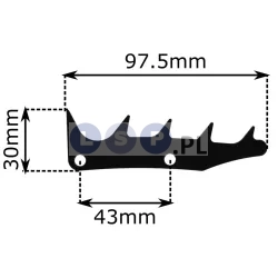 Ostroga do piły husqvarna 340 345 350 359 grzebień przypora zderzak 