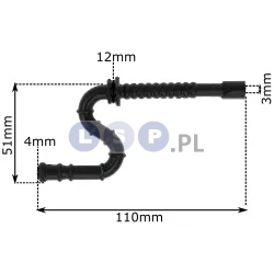 Wąż paliwa Stihl MS 240 260 wężyk przewód