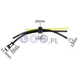 Przewód paliwowy do kosy z zaworem 1-kierunkowym i filterm wąż przewód