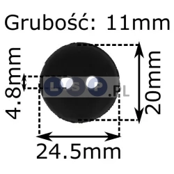 Uszczelka do zbiornika paliwa 20 mm 2 małe otwory kosa