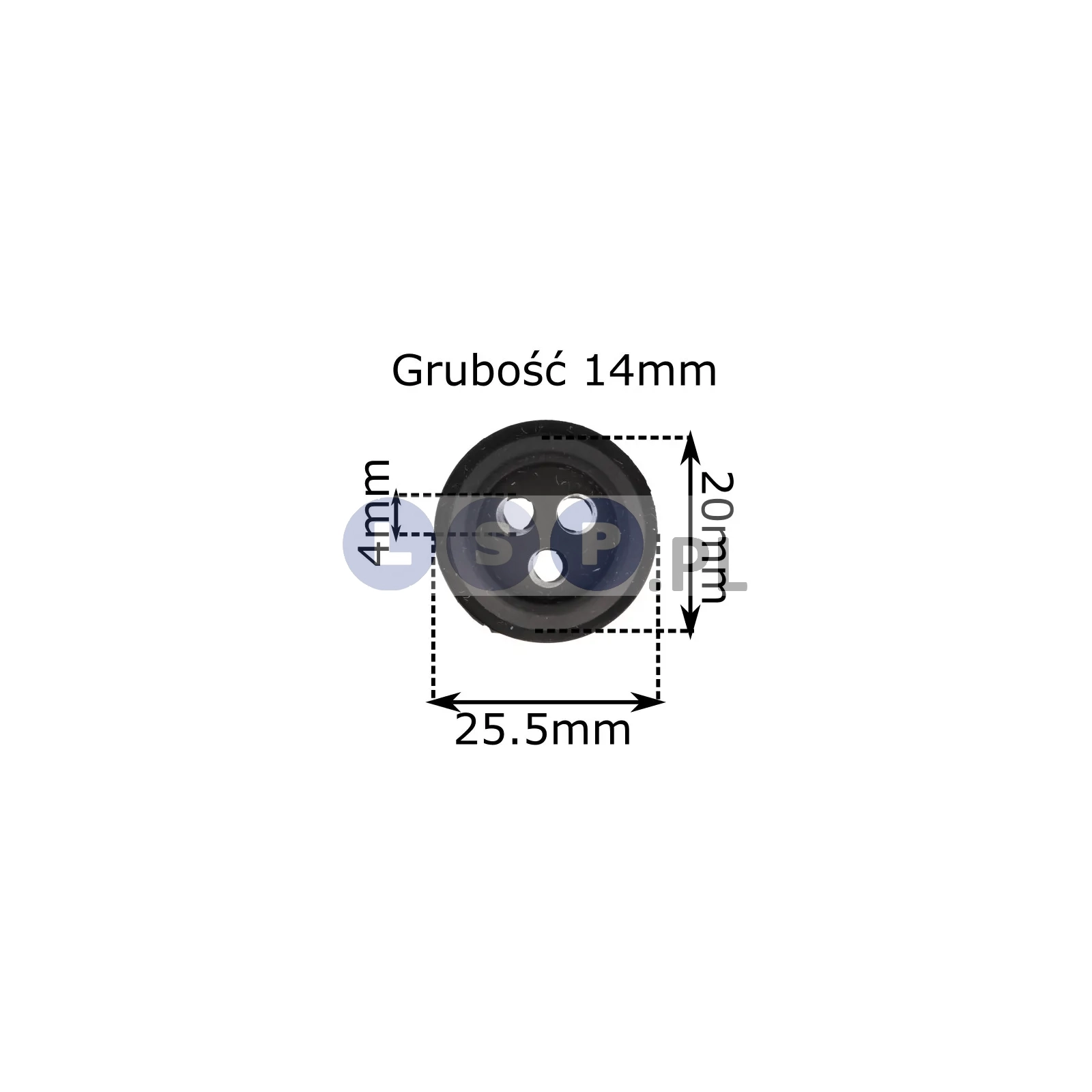 Uszczelka do zbiornika 20 mm 3 duże otwory