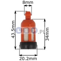 Filtr paliwa do pilarki Stihl MS210 230 250 piły spalinowej 20mm 