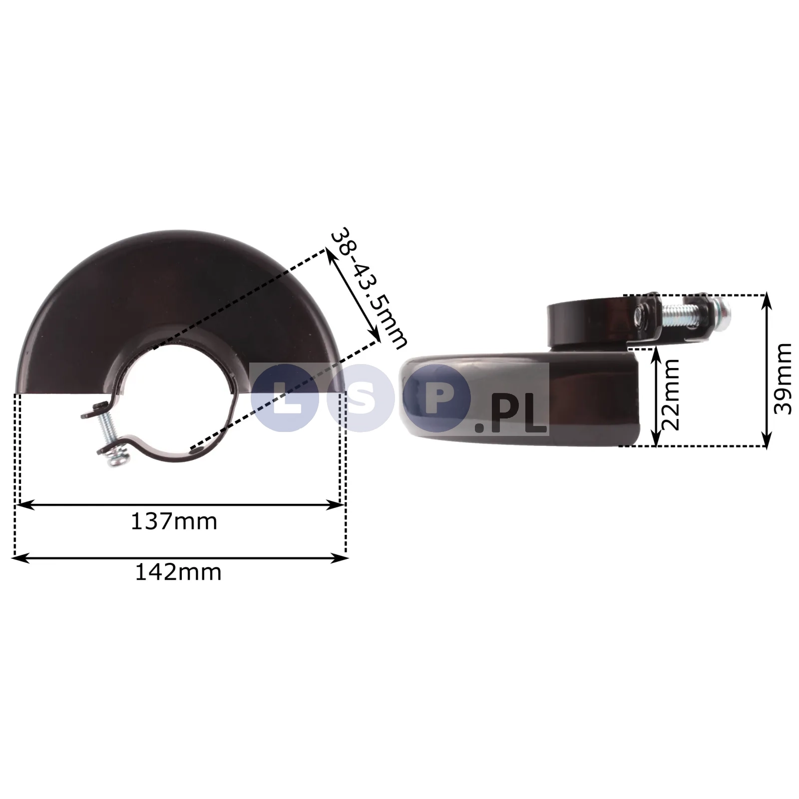 Osłona tarczy 125 mm Bosch PWS GWS 6-125 850 7-125, 1619P02835