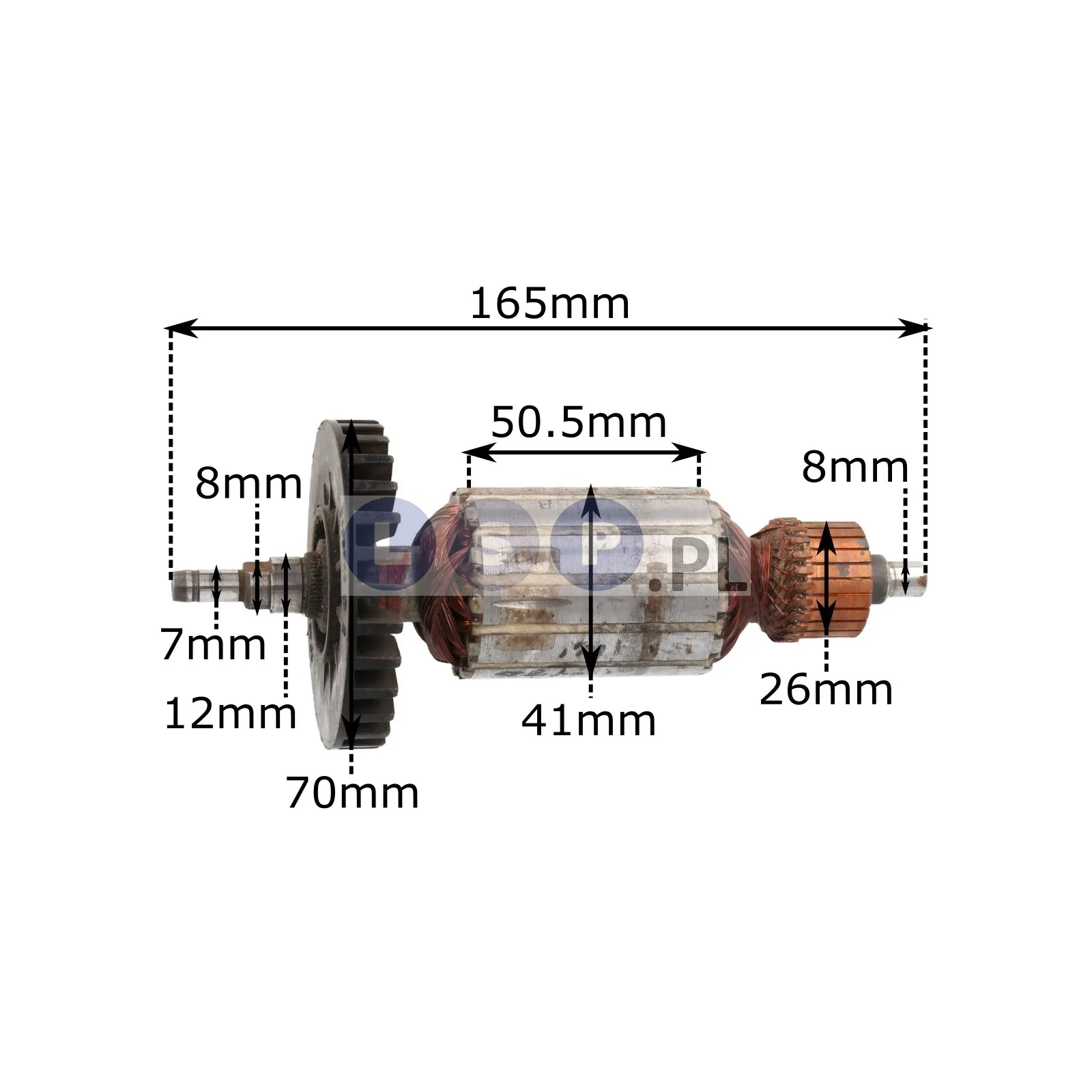 Pordzewiały wirnik do szlifierki Makita 9015 9016 B 516334-6