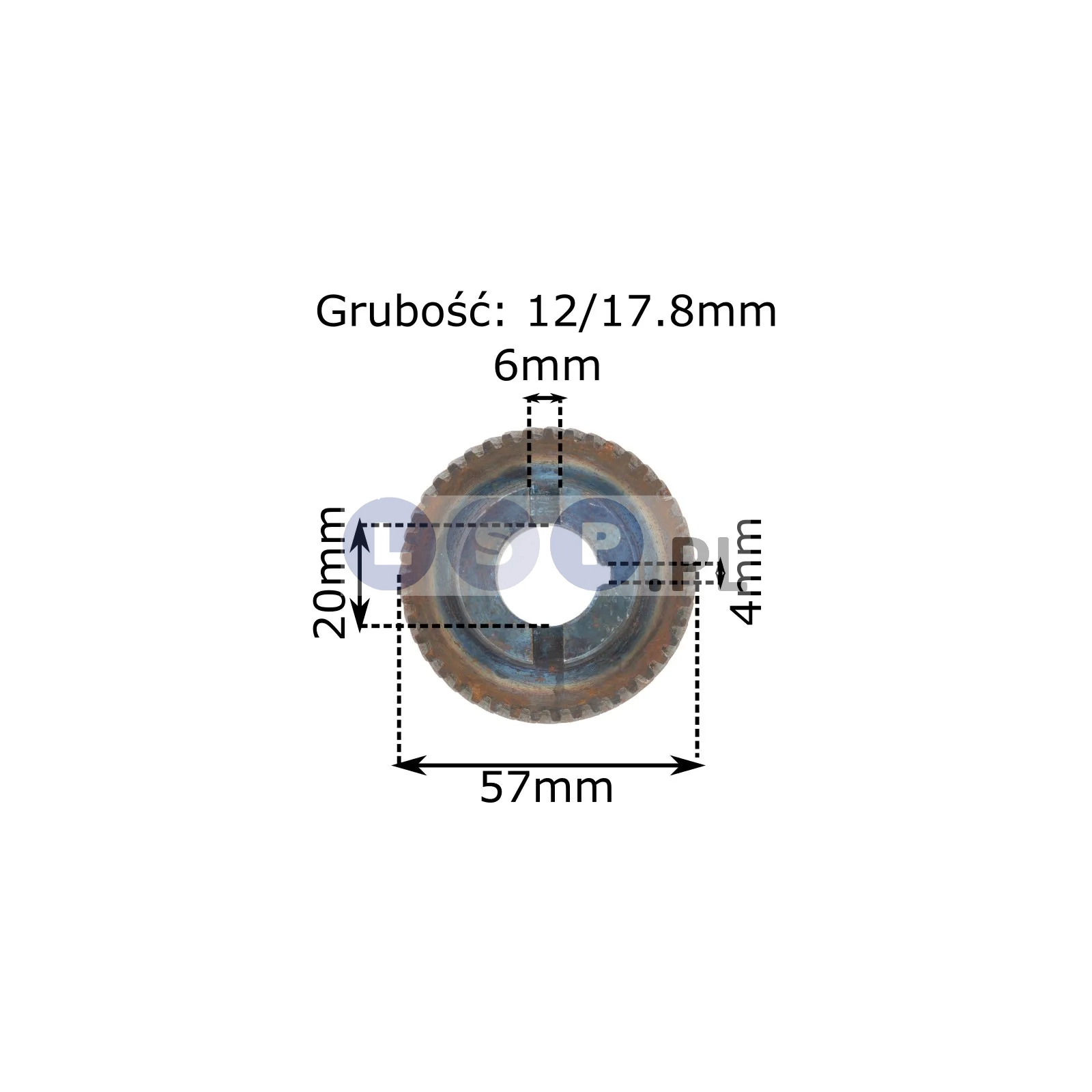 Przekładania zębata do przecinarki 57x20mm zębatka 43 zęby