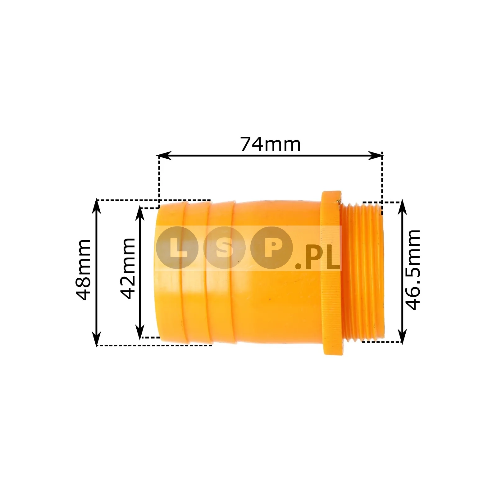 króciec plastikowy do pompy 2"