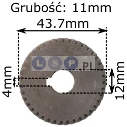 Koło zębate zębatka do wiertarki 44x12x11mm D131