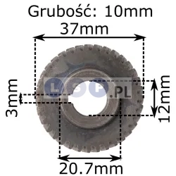 Koło zębate zębatka do wiertarki 37x12x10mm 35 zębów