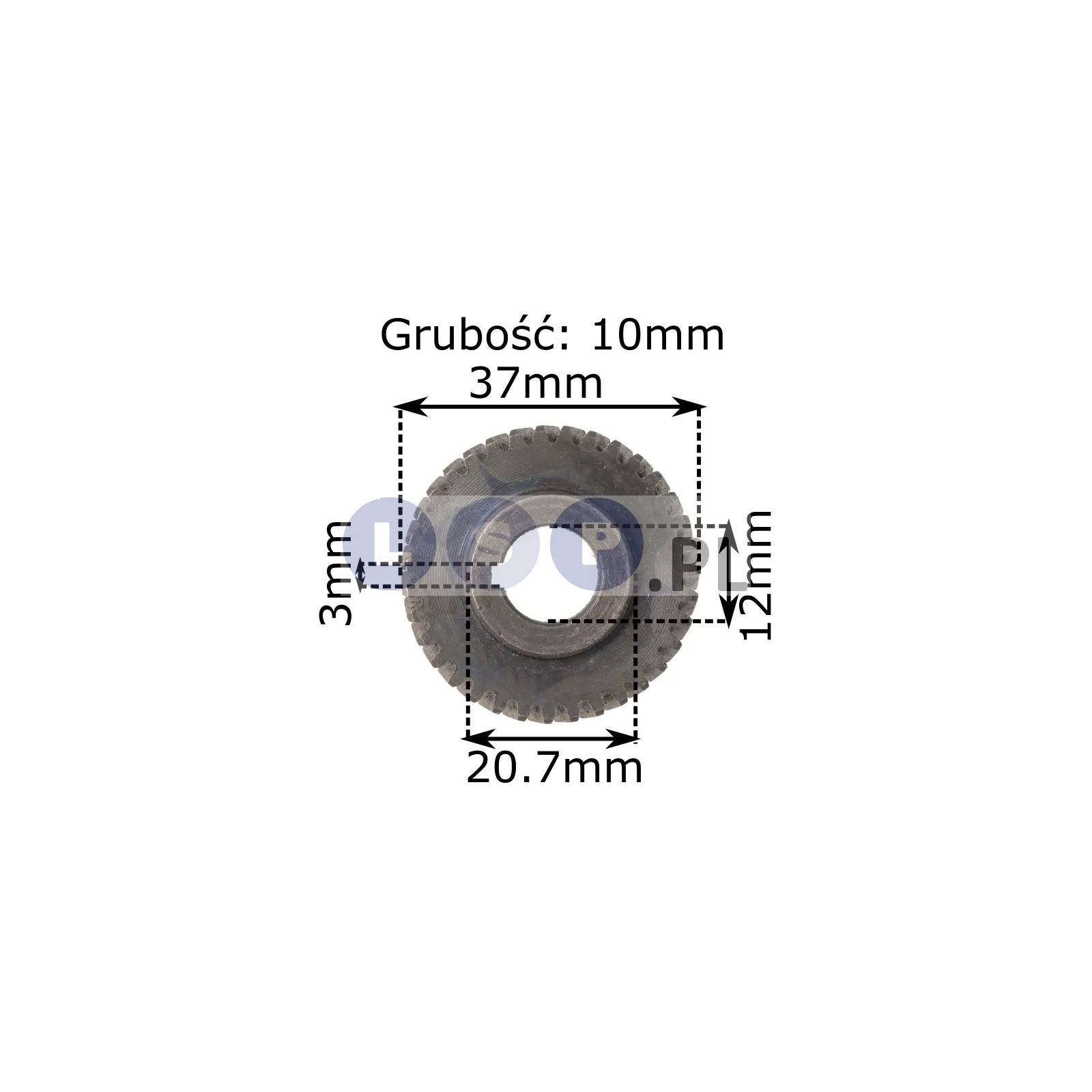 Koło zębate zębatka do wiertarki 37x12x10mm 35 zębów