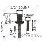 Przelotka 1/4' hex na 1/2' gwint adapter do wkrętarki zakrętarki Przelotka 1/4' hex na 1/2' gwint adapter do wkrętarki zakrętarki