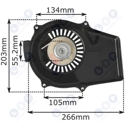 Rozrusznik ręczny Agregat TA 650, 950, 980 starter szarpak 600 - 2000W 