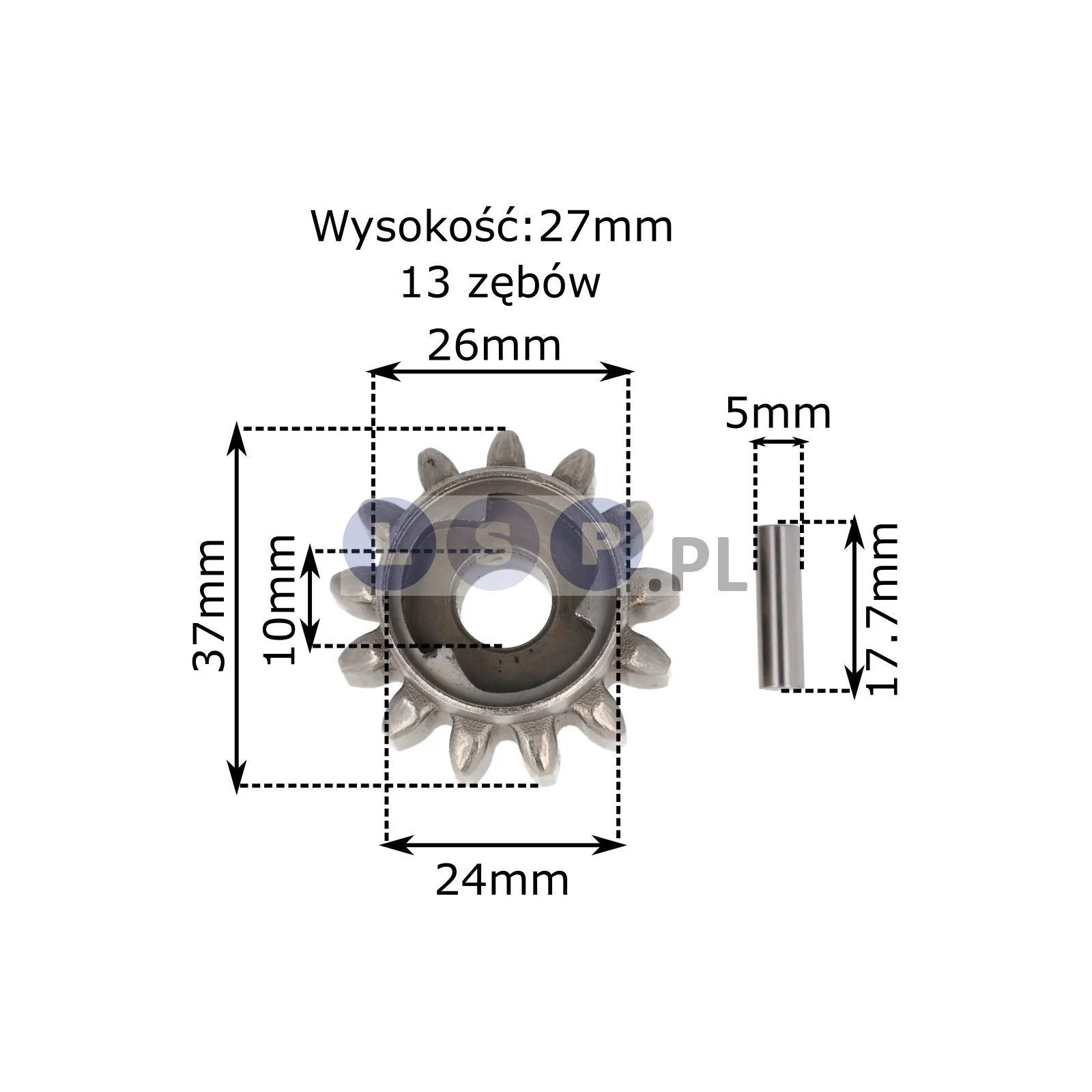 Komplet zębatek napędowych 13 zębów do kosiarki TB 43 51 53