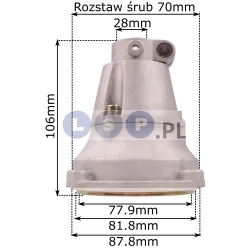 Wałek do kosy 8 mm na rurę 28 mm 9 frezów KPL