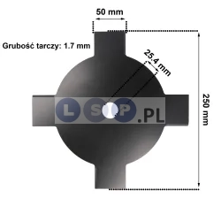 Tarcza tnąca ostrze kosa spalinowa 4 zęby 25.4 mm