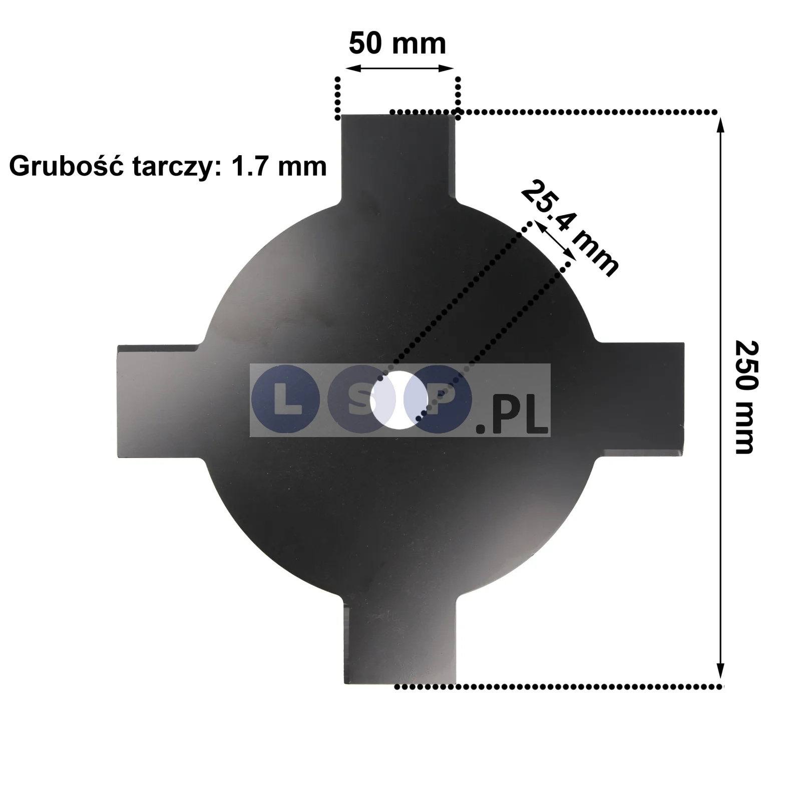 Tarcza tnąca ostrze kosa spalinowa 4 zęby 25.4 mm