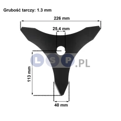 Tarcza nóż tnący do kosy spalinowej mocowanie