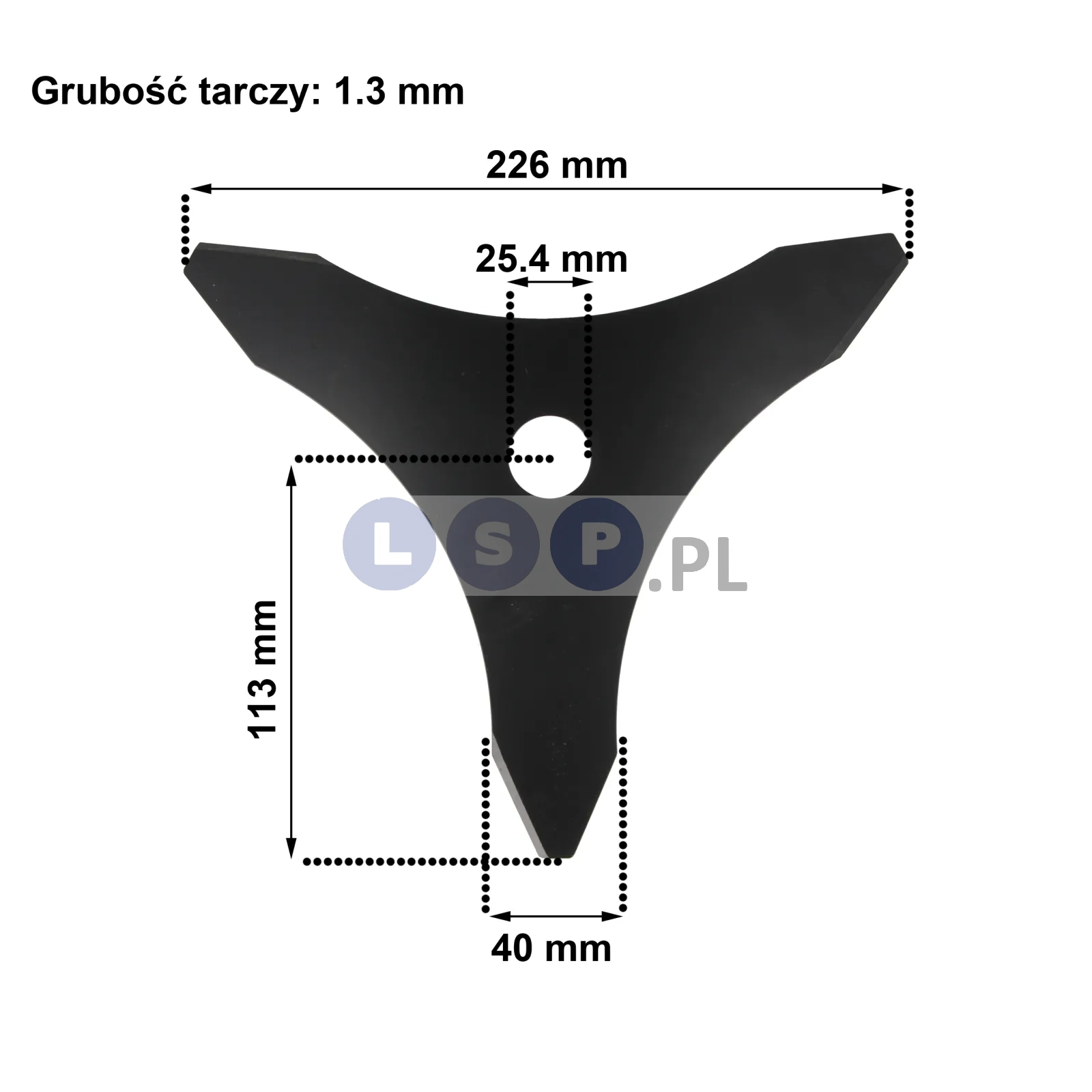 Tarcza nóż tnący do kosy spalinowej mocowanie