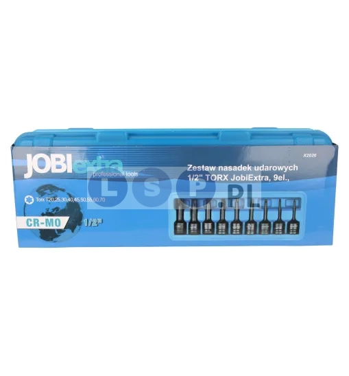 Klucze udarowe TORX 1/2 T20-T70 CR-Mo JOBIextra